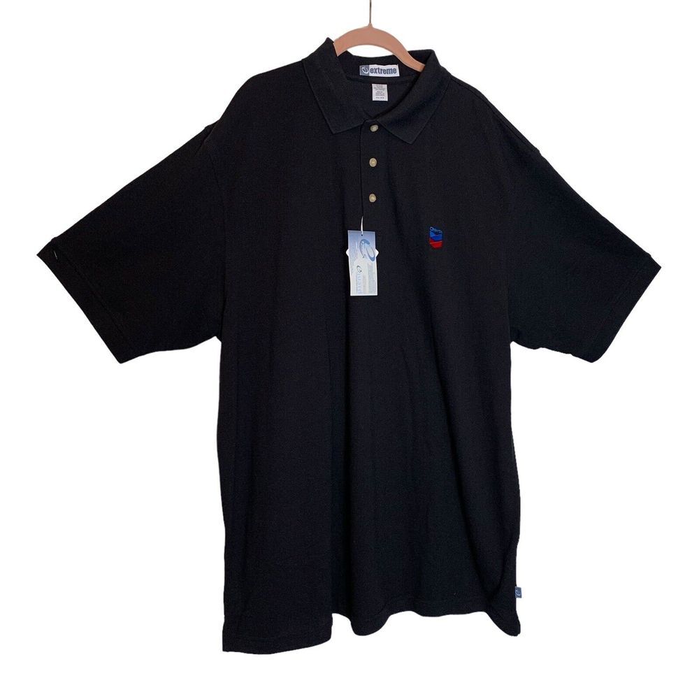 Extreme Polo Shirt Men‎ 5XL Black Golf Outdoor Short Sleeve Chevron E Guard New